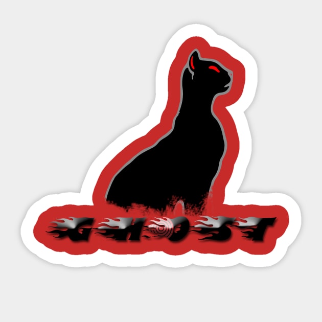 cat with red eyes Sticker by Tsay